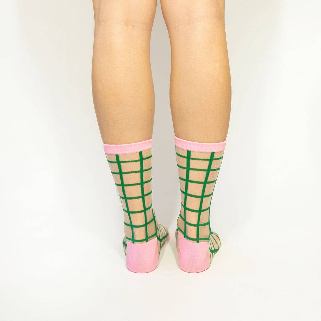 Tulip Grid Socks