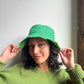 Green Patchwork / Floral Bucket Hat