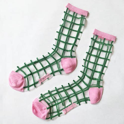 Tulip Grid Socks