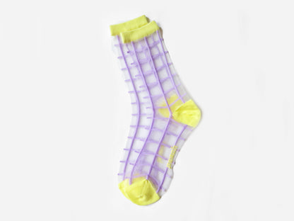 Pastel Grid Socks