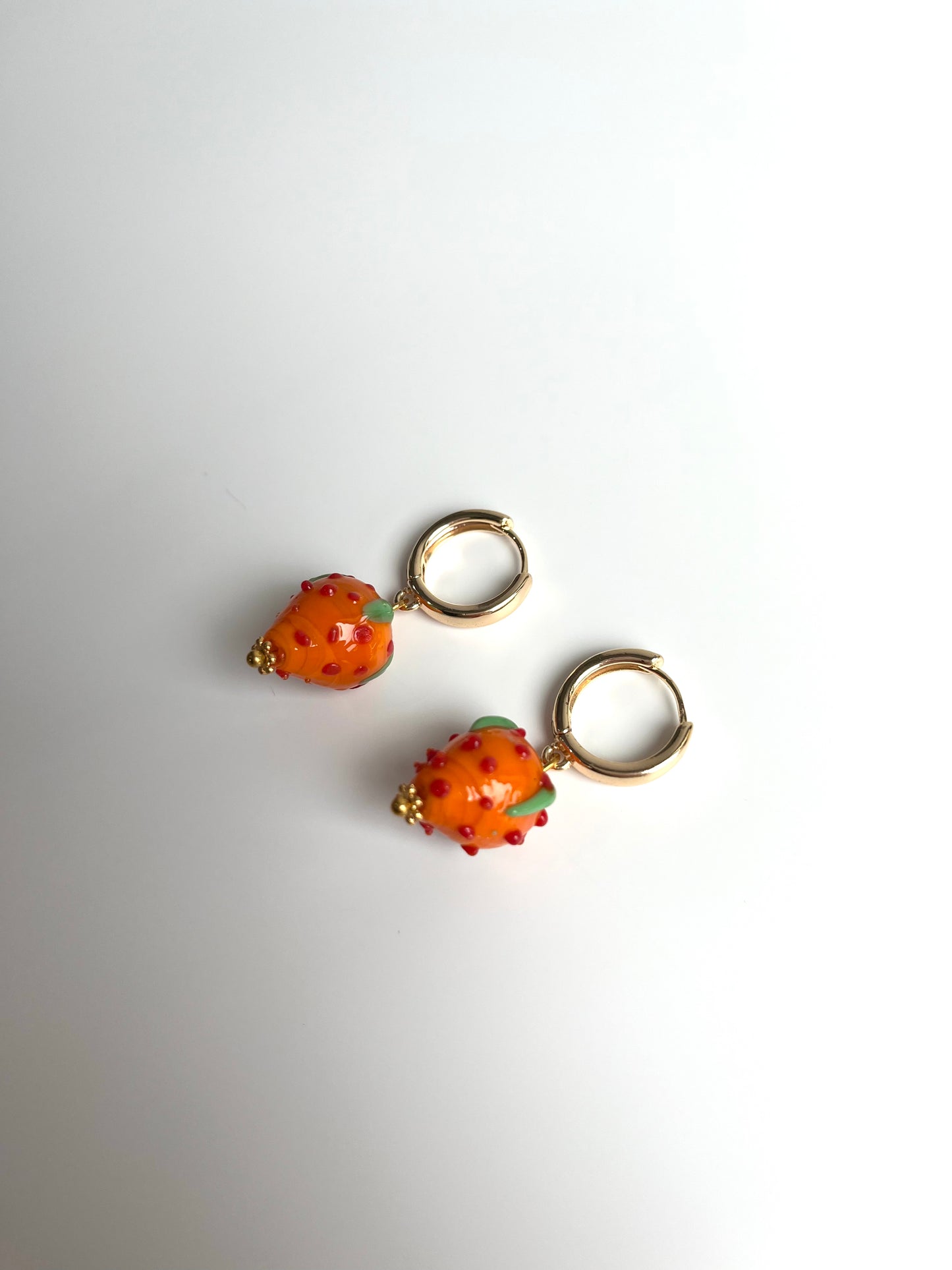 Orange Strawberry Earrings