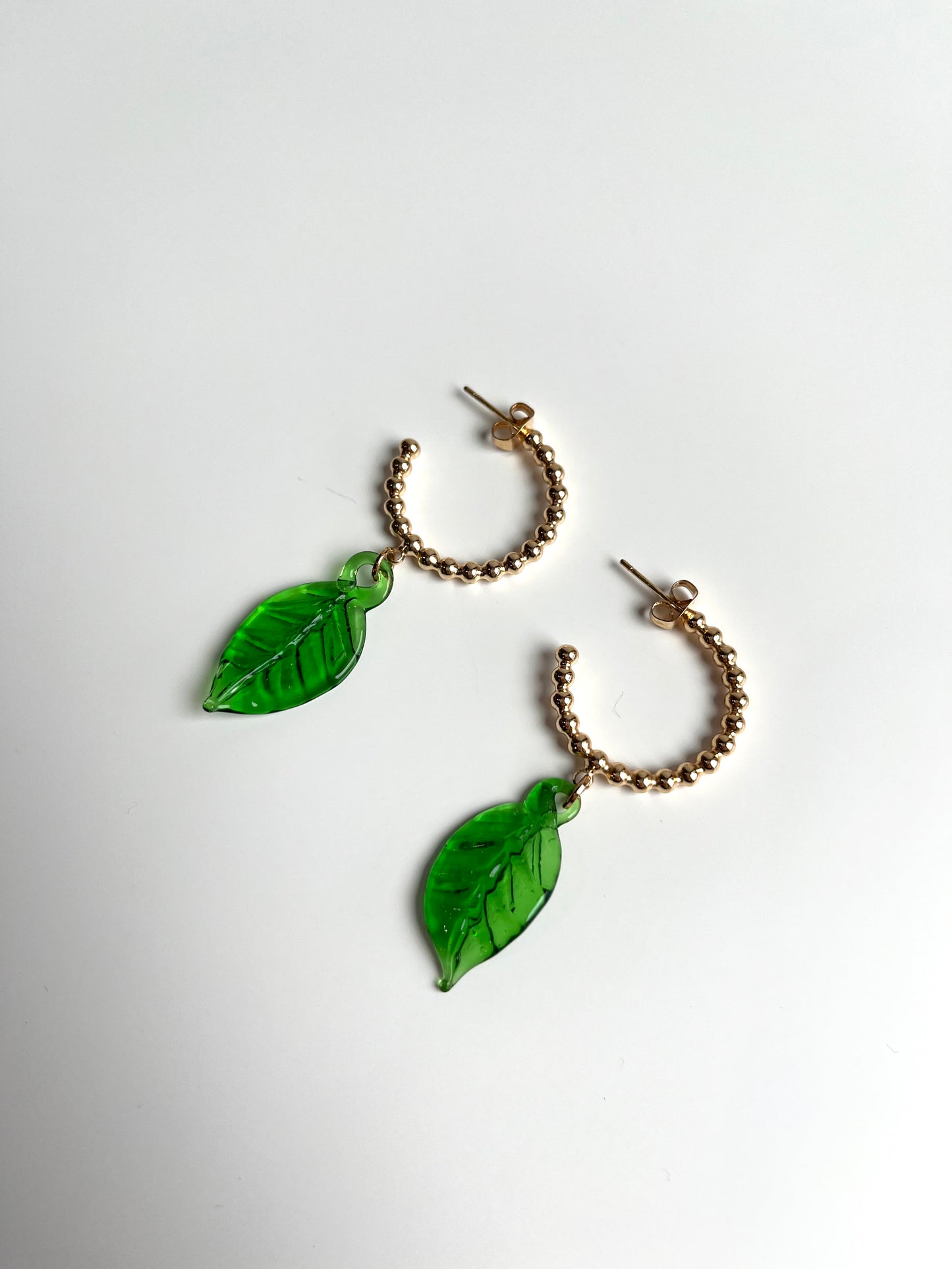 Leaf Hoop Earrings
