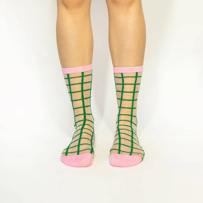 Tulip Grid Socks