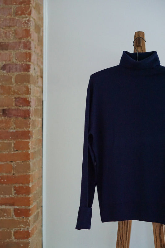 Navy Turtleneck