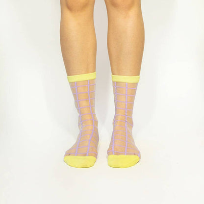 Pastel Grid Socks