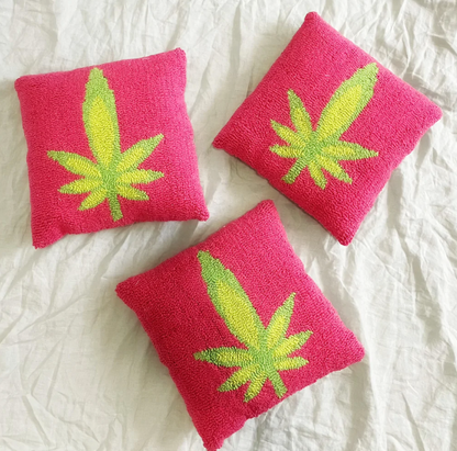 Pot Leaf Throw Pillow