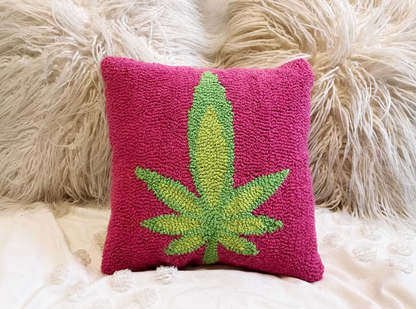 Pot Leaf Throw Pillow