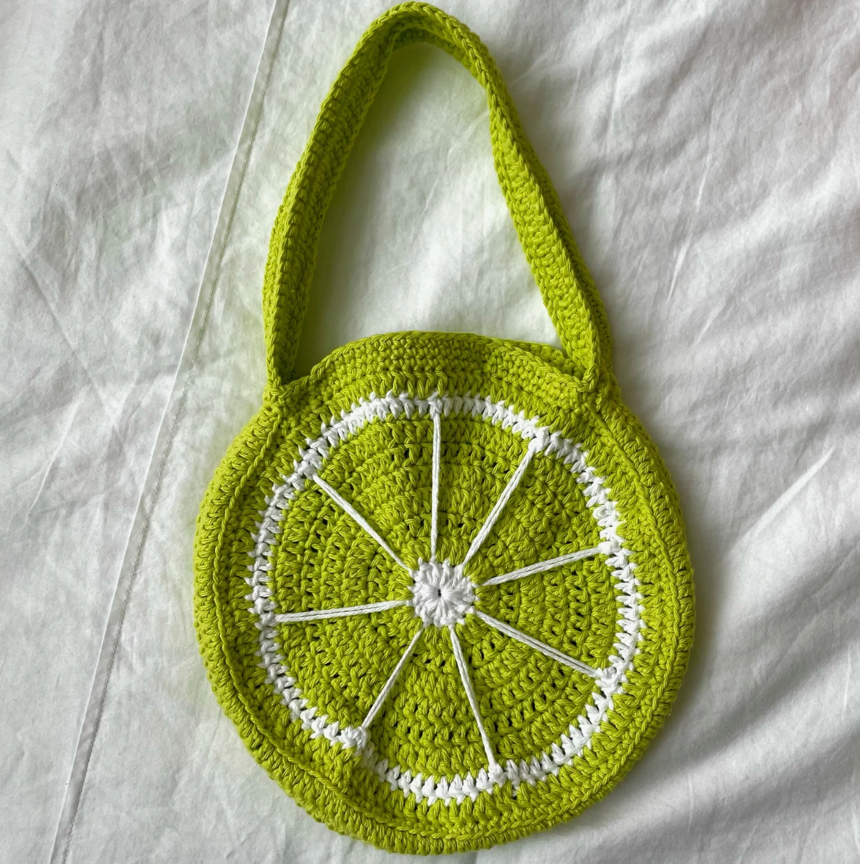 Lime Crochet Tote